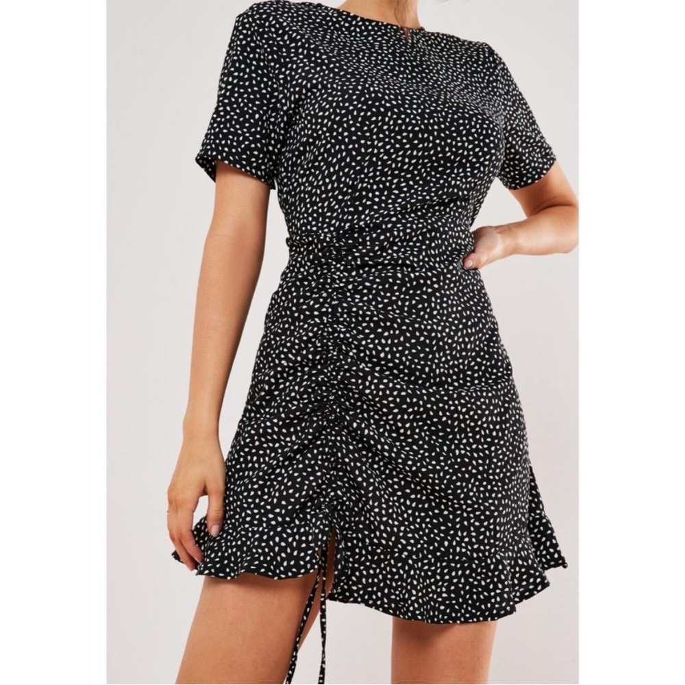 Ruched Ruffle Dress